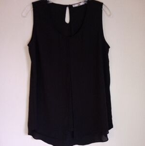 Sioni sleeveless pintuck blouse women's size medium